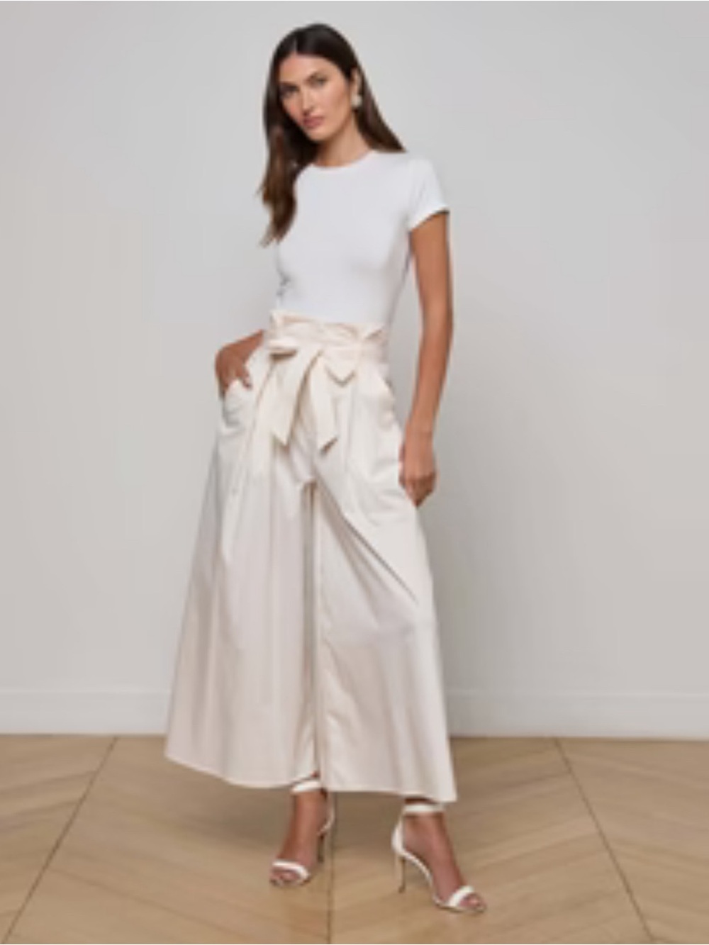 NWT Lowen Linen-Blend Pant